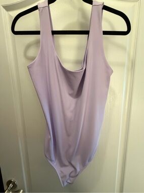 Express Lavender Scoop-Back Bodysuit